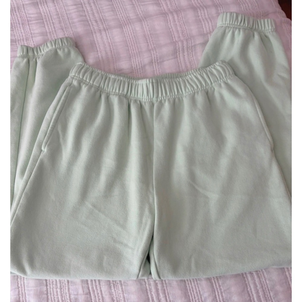 Aeropostale Womens XS Mint Green Fleece Jogger Sweatpants High Rise Loungewear
